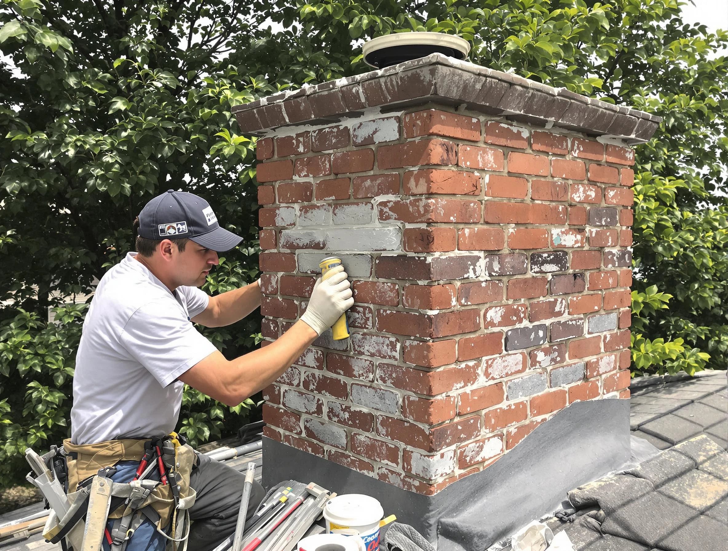 Hempfield Chimney Sweep restoring an aging chimney in Hempfield, PA