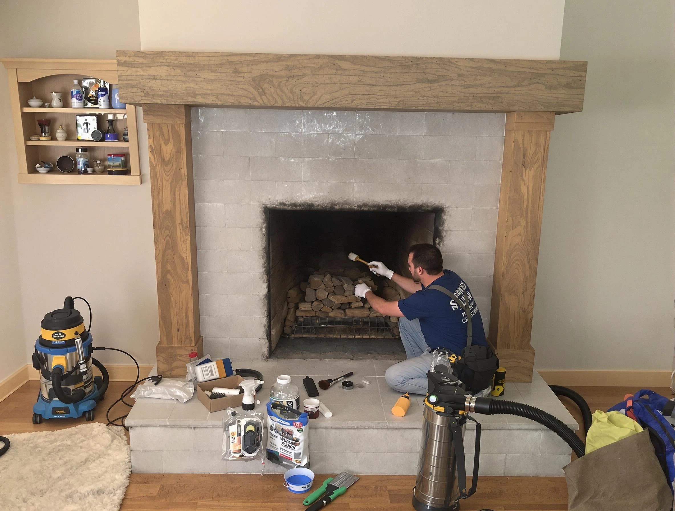Detailed creosote removal process by Hempfield Chimney Sweep in Hempfield, PA