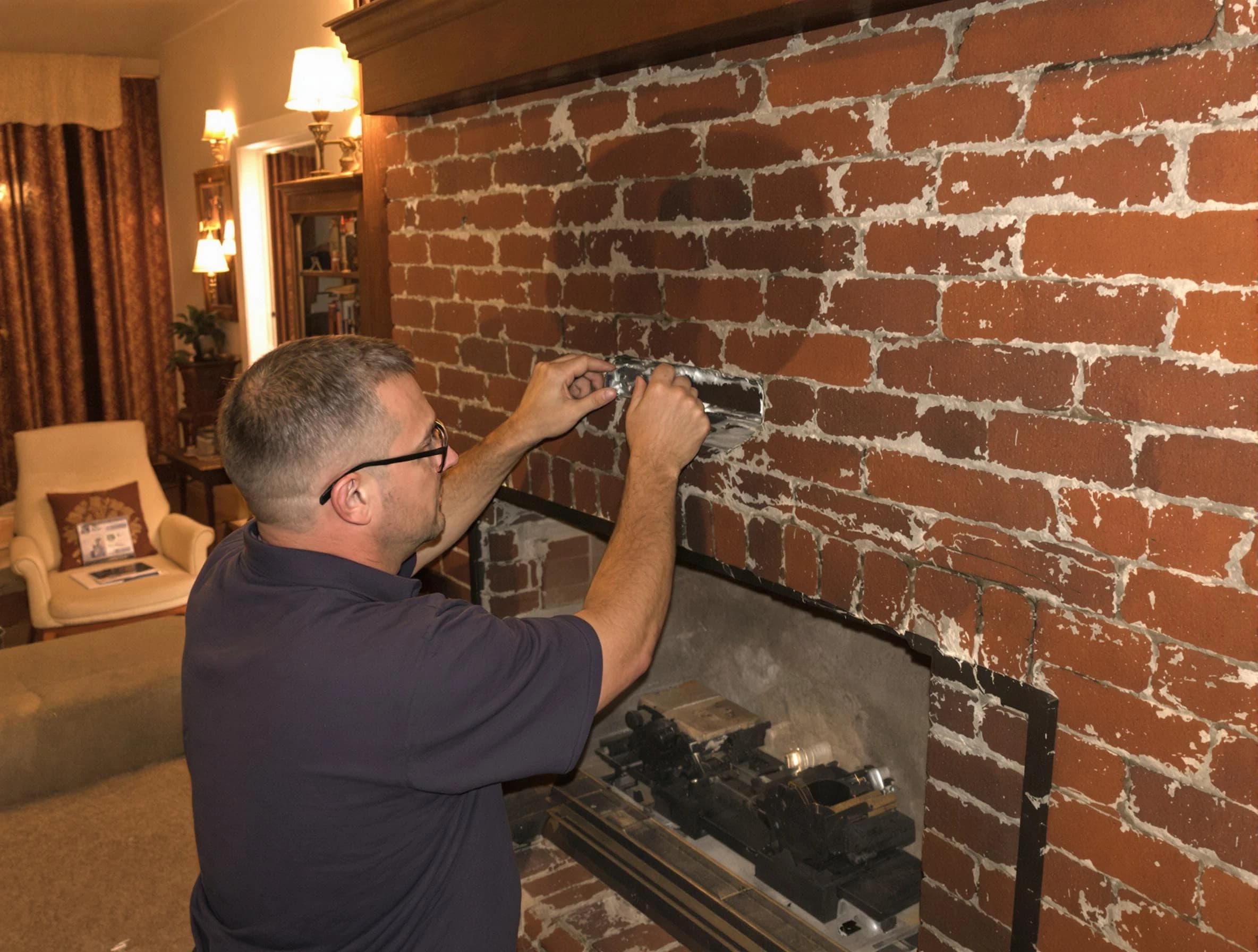 Hempfield Chimney Sweep expert fixing a fireplace in Hempfield, PA