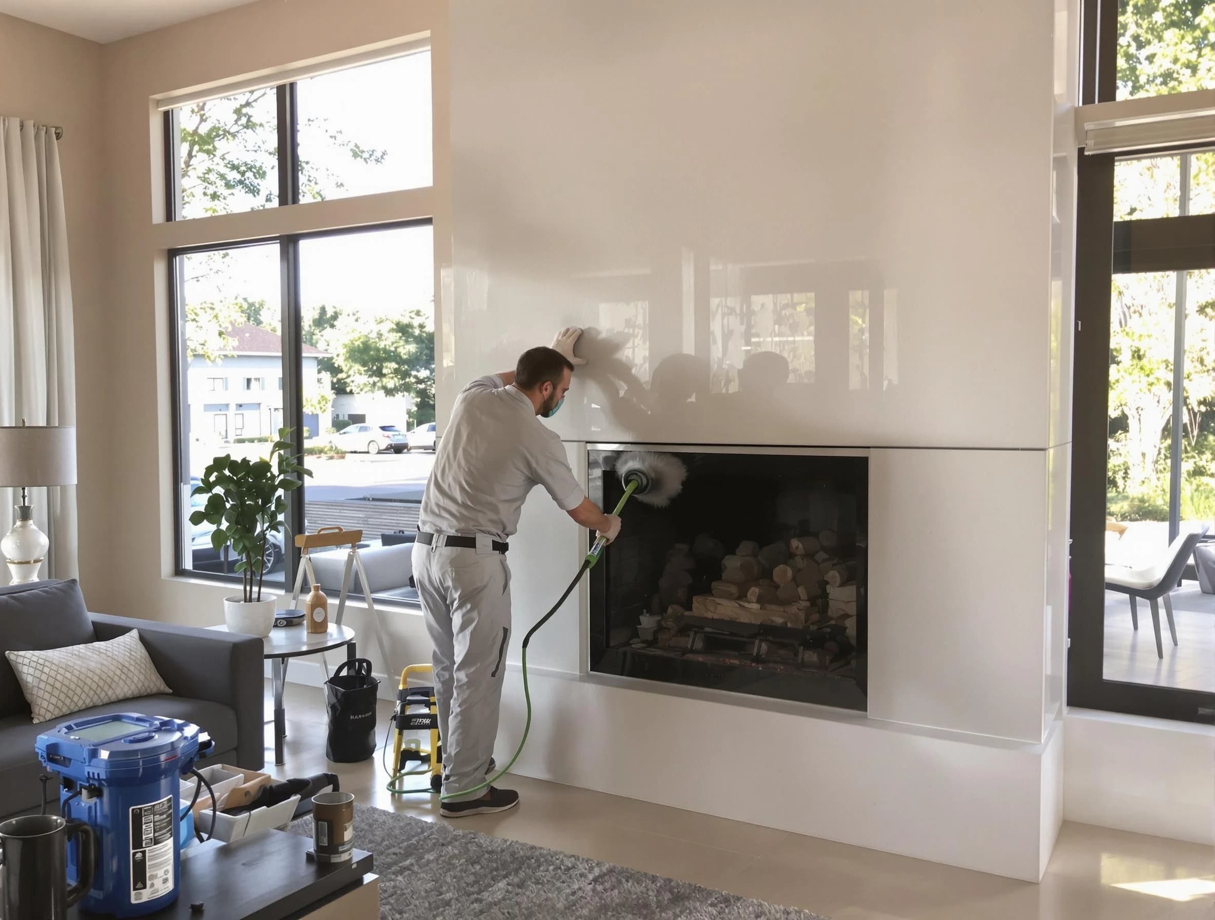 Hempfield Chimney Sweep performing thorough soot removal in Hempfield, PA