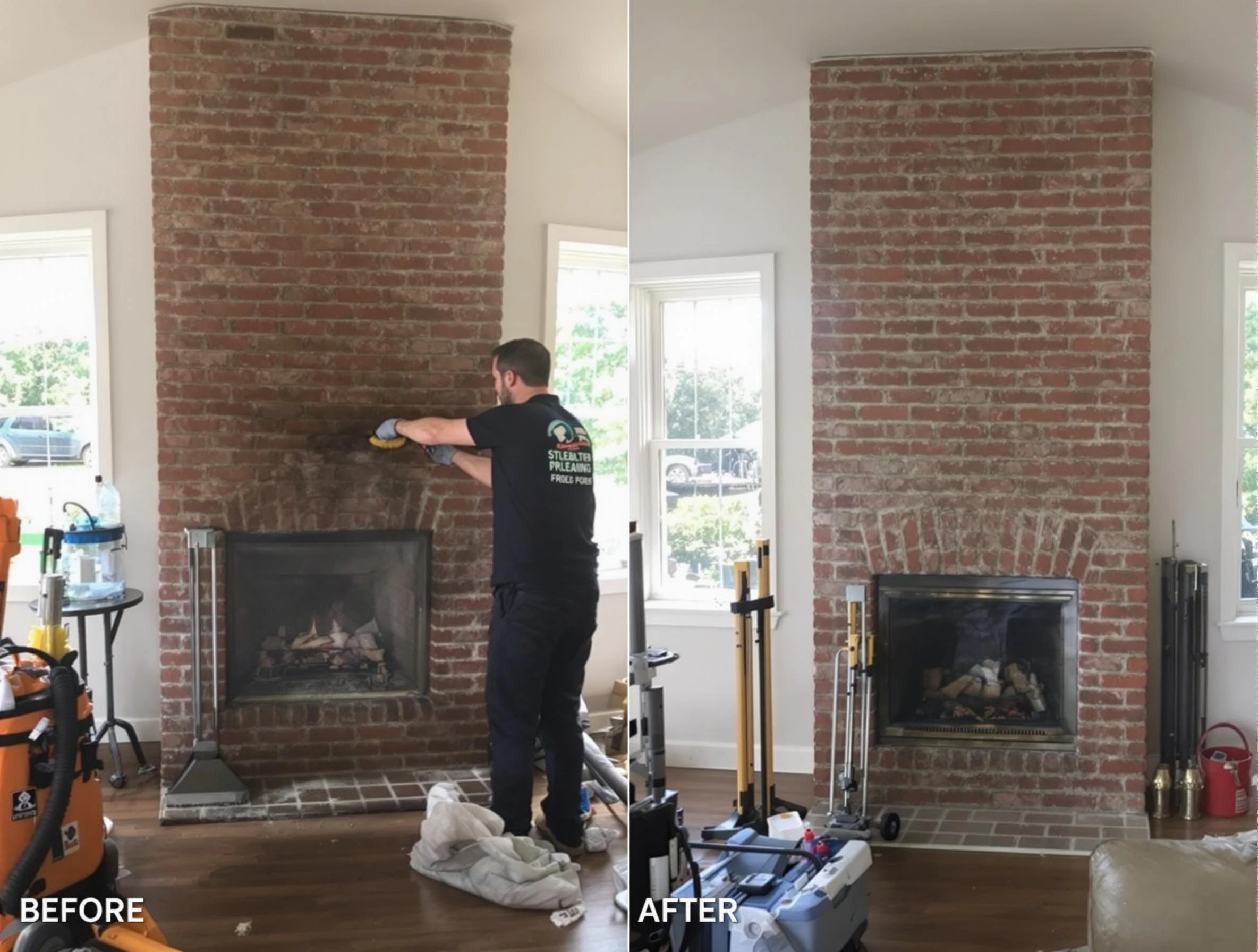 Finished chimney sweeping service by Hempfield Chimney Sweep in Hempfield, PA