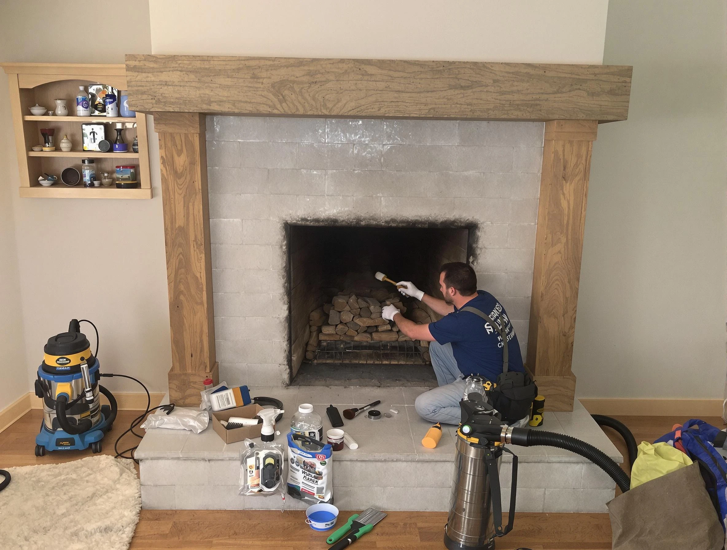 Detailed creosote removal process by Hempfield Chimney Sweep in Hempfield, PA