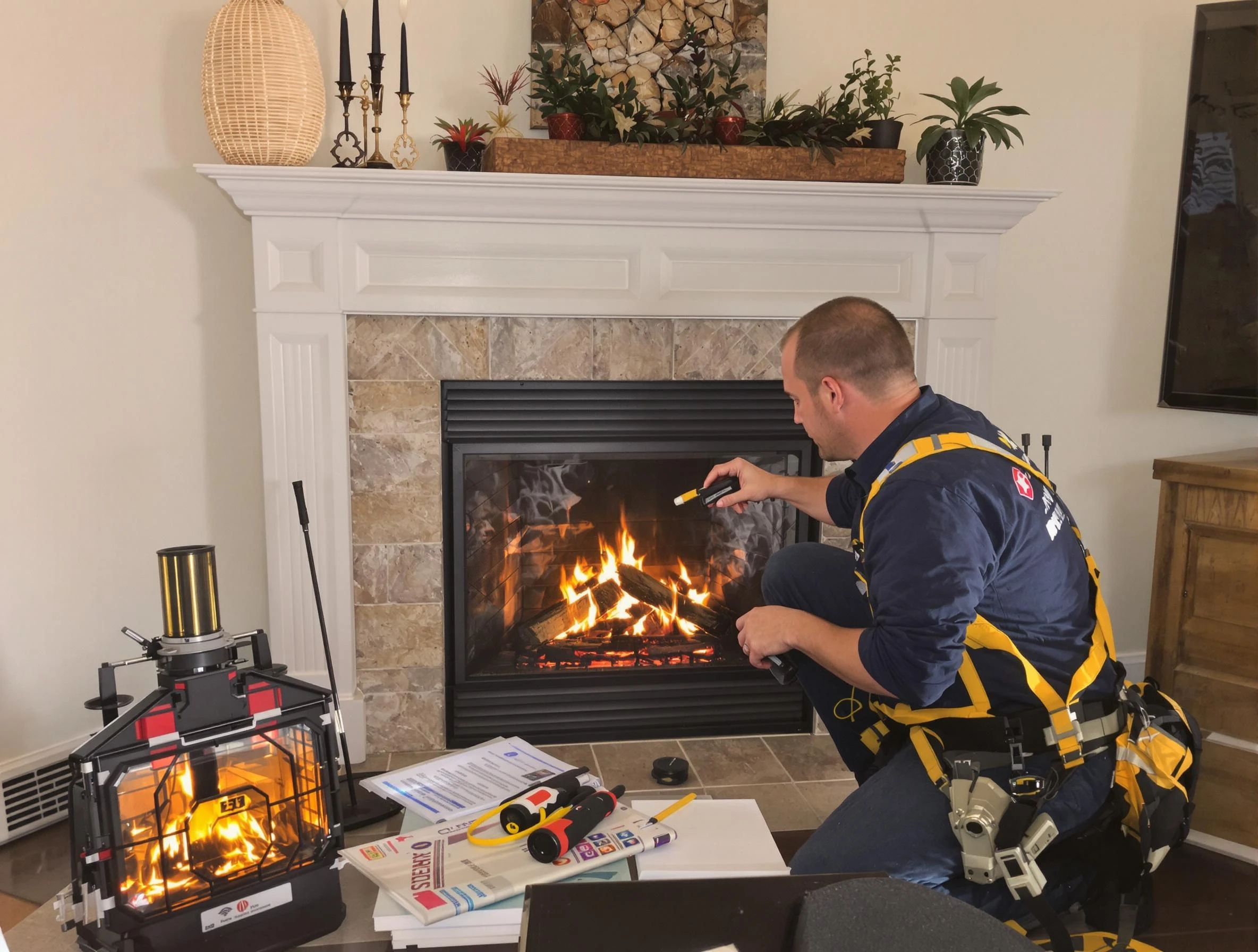 Safety-focused fireplace inspection by Hempfield Chimney Sweep in Hempfield, PA